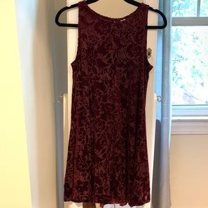Red Velour / Velvet Dress